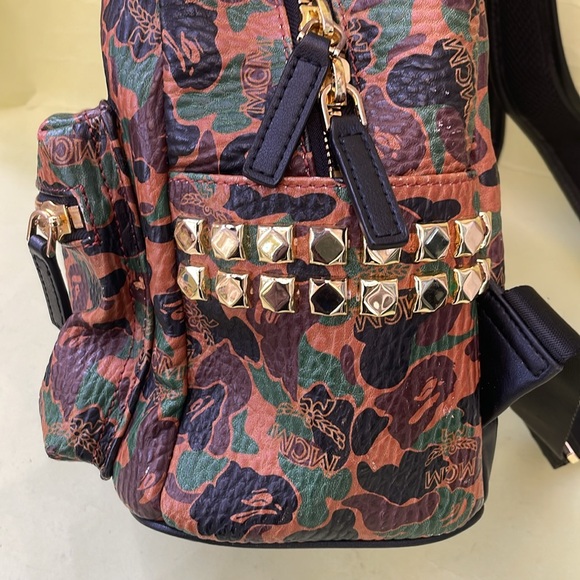 MCM x BAPE STARK large backpack in camo visetos limited edition - Picture 7 of 17